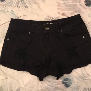 Black Jean Shorts